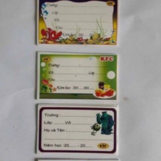 Nhãn vở ( 3 túi)