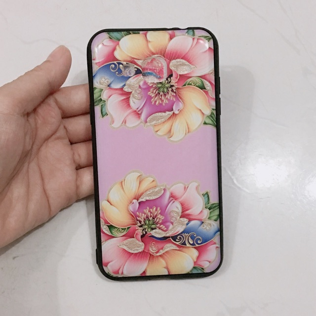 Ốp 2 bông hoa To nền hồng sam sung J3,J320,J310,J3 (2016)