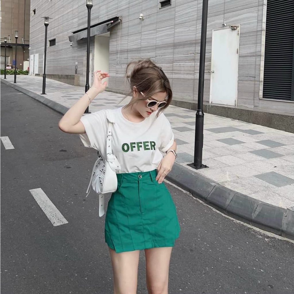 [HCM] Sét Bộ Áo In Chuyền Nhiệt Quần Váy Thời Trang Nữ Sam Closet Free Size 40-55kg