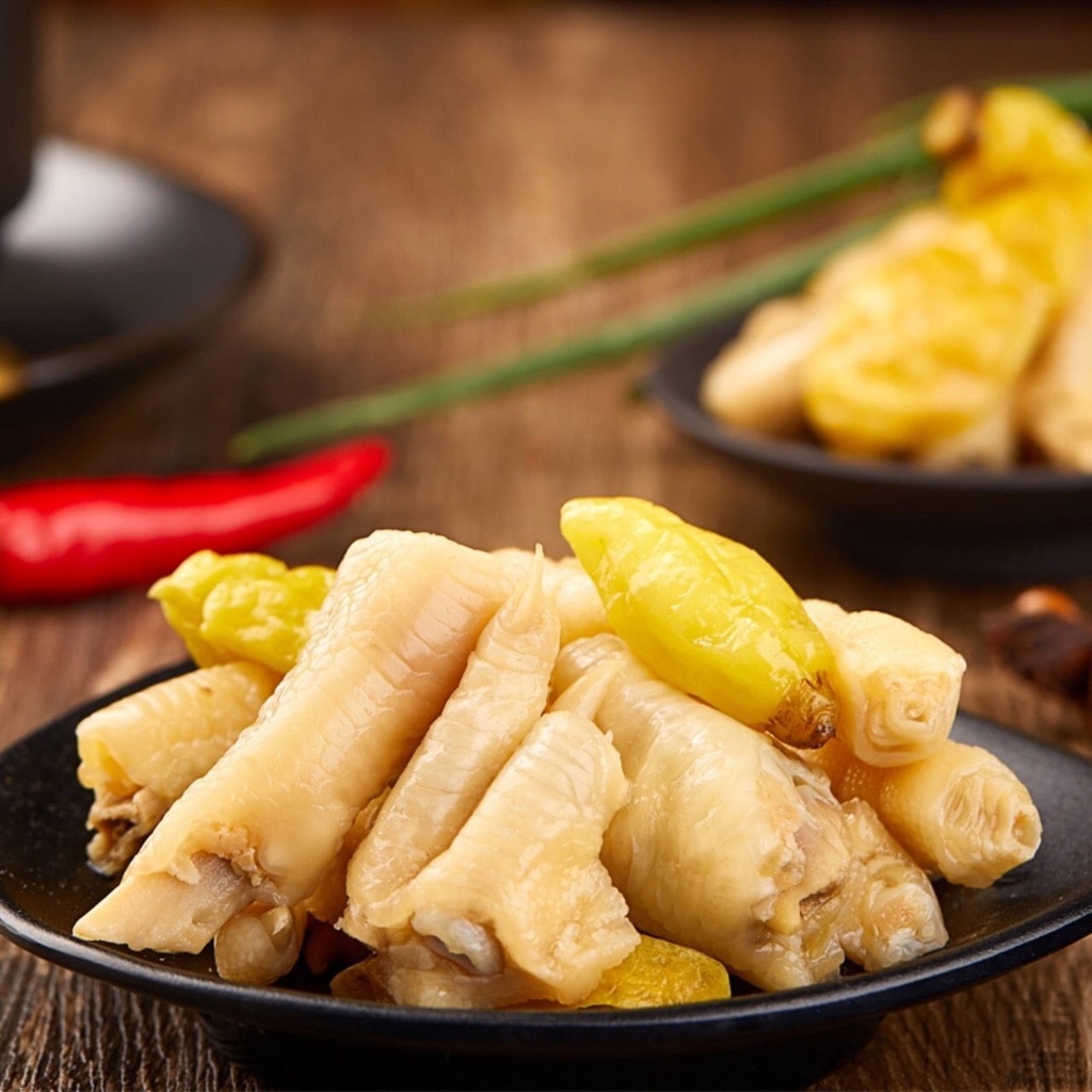 Chân gà Cay Hey  tẩm ướp Ớt Xanh siêu ngon 80g đồ ăn vặt chân gà cay Việt Nam giai giòn sần sật,đảm bảo vệ sinh ATTP