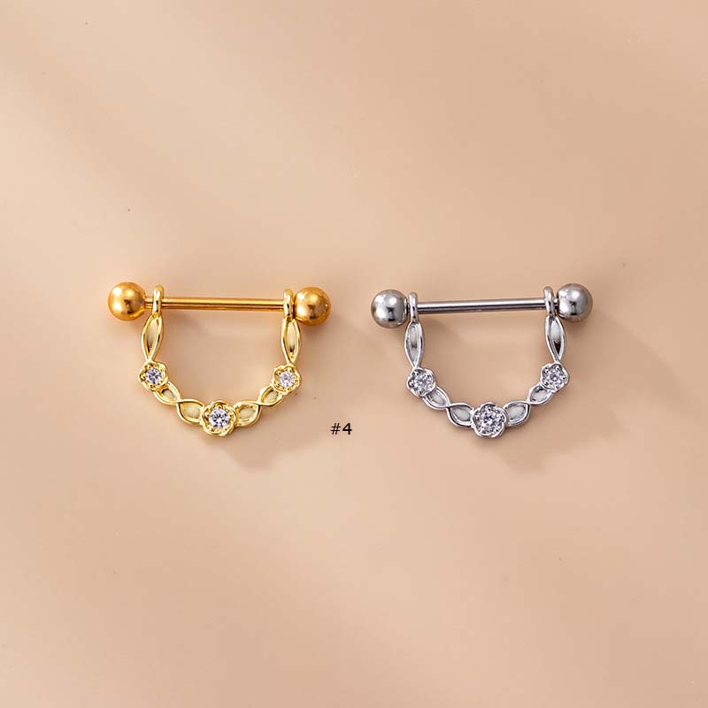 1 Cái Khuyên Nhũ Đeo Cơ Thể Bằng Thép Không Gỉ 14Gauge 19mm Hình Trái Tim