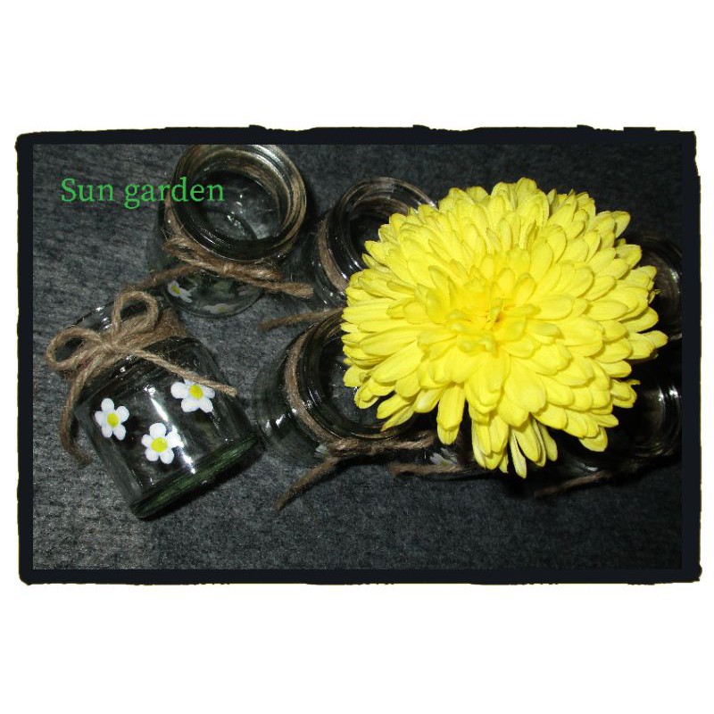 CHAI LỌ THỦY TINH HOA CÚC TRANG TRÍ DECOR