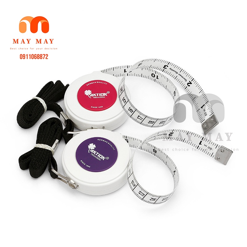 Thước dây cuộn rút AK size  lớn nút bấm tự thu dây lại nhỏ gọn tiện lợi