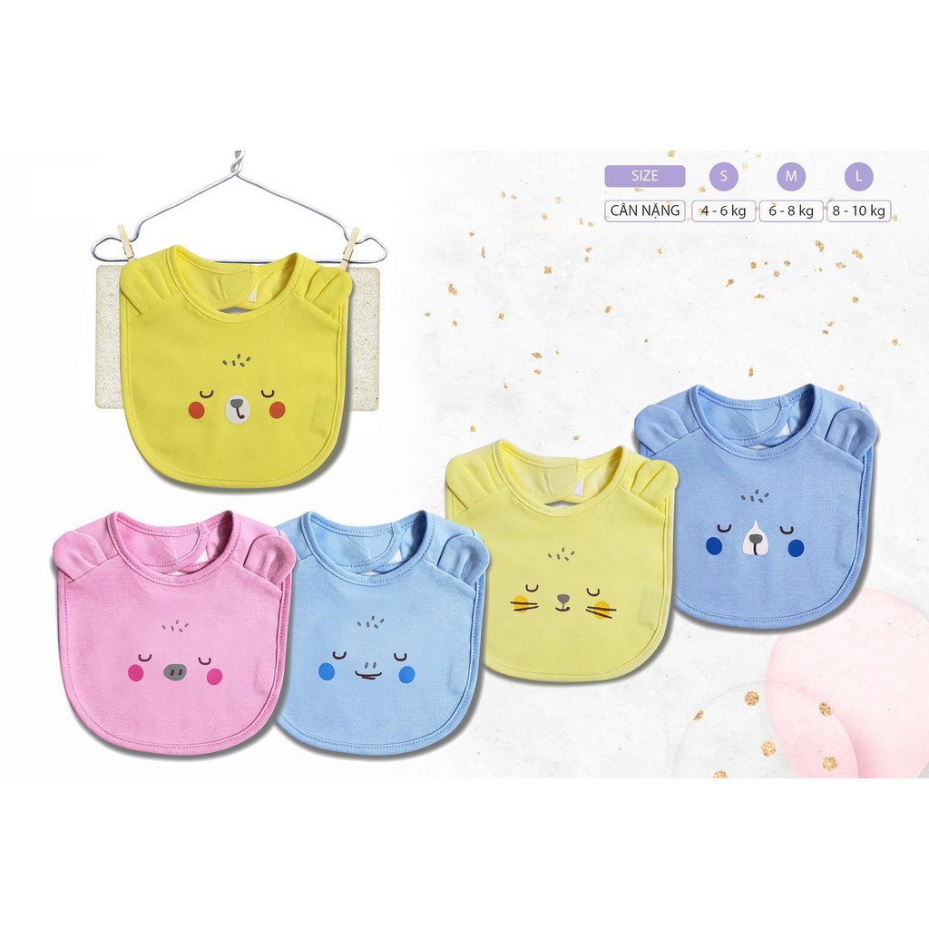 Yếm Ăn Dặm hình Gấu, Mèo cho Bé Sơ Sinh BabyBean