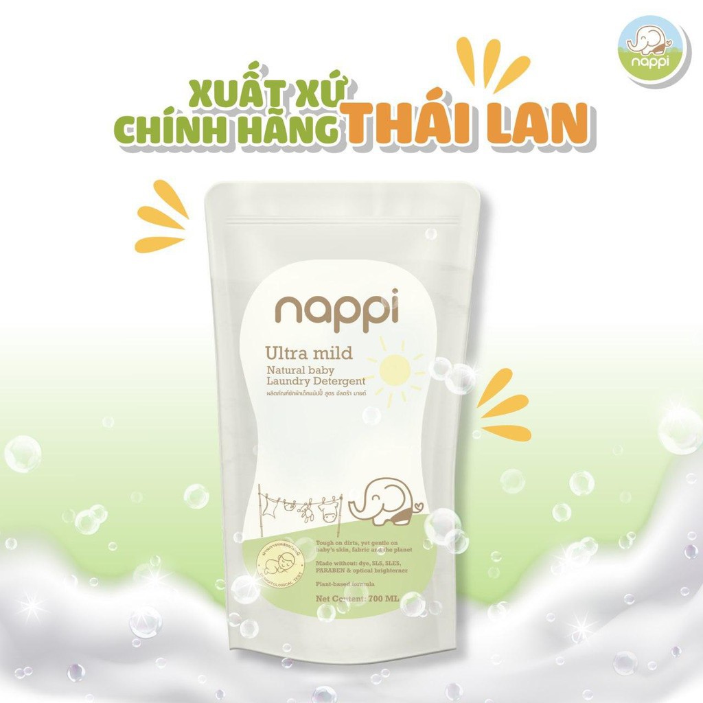 NƯỚC GIẶT DẦU CỌ NAPPI 700ML MỀM VẢI, AN TOÀN CHO TRẺ SƠ SINH