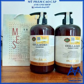 Bộ dầu gội xả Mefaso Collagen Ý 850ml