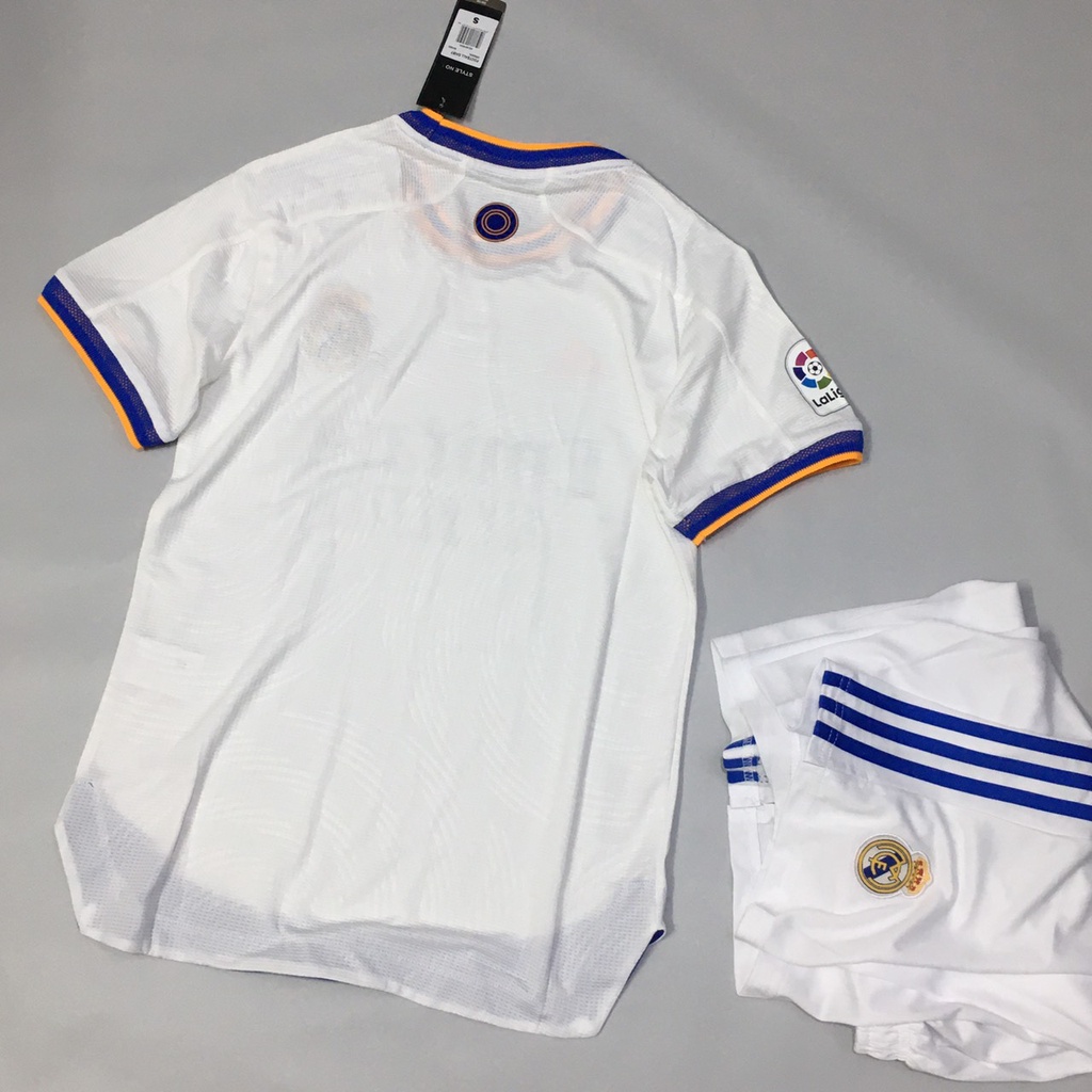 Bộ quần áo đá banh Real trắng sân nhà 21/22 hàng FEX thái cao cấp