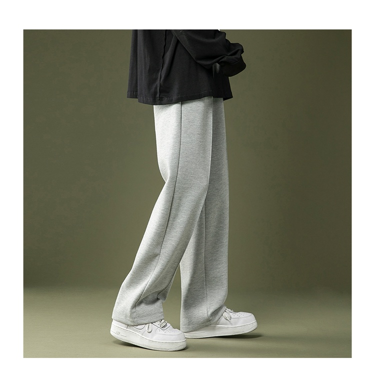 Quần ống suông thời trang Unisex Basic nỉ bông không nhăn,ống rộng mặc ấm cho nam nữ