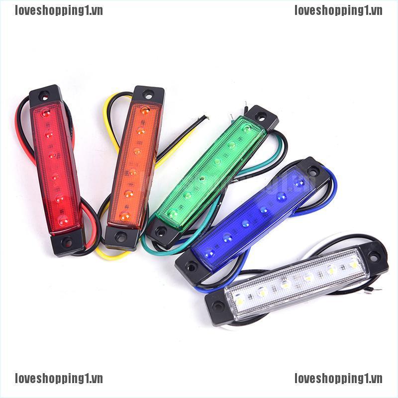 1 Bảng Đèn Tín Hiệu 12V 6LEDS Gắn Hông Xe Tải