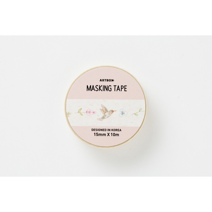 Băng Keo Dán Trang Trí ARTBOX Hàn Quốc Họa Tiết Chim Và Hoa Nhẹ Nhàng