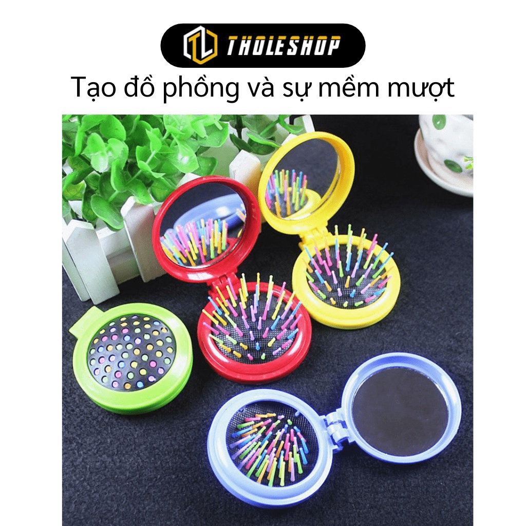 [SGD] Lược Mini - Lược Gấp Kèm Gương Nhỏ Gọn, Bỏ Túi Tiện Lợi Có Thể Massage Da Đầu 8204