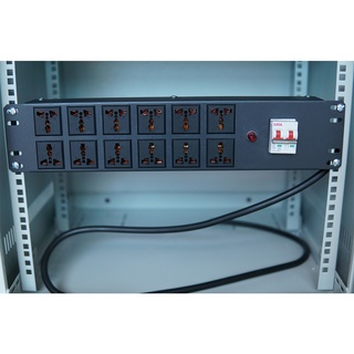 Ổ cắm điện, Thanh Nguồn PDU Rack 12 Cổng Đa Năng 2U Có đầu Cắm 3 Chân, C14,C20, Công Nghiệp