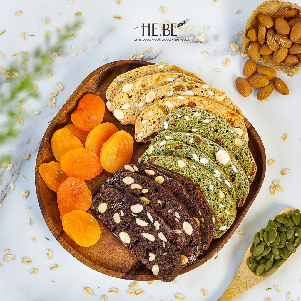 Bánh BISCOTTI Nguyên Cám Ăn Kiêng Lành Mạnh 100% by HeBe - Bánh Ngũ Cốc Giảm Cân Healthy | BigBuy360 - bigbuy360.vn
