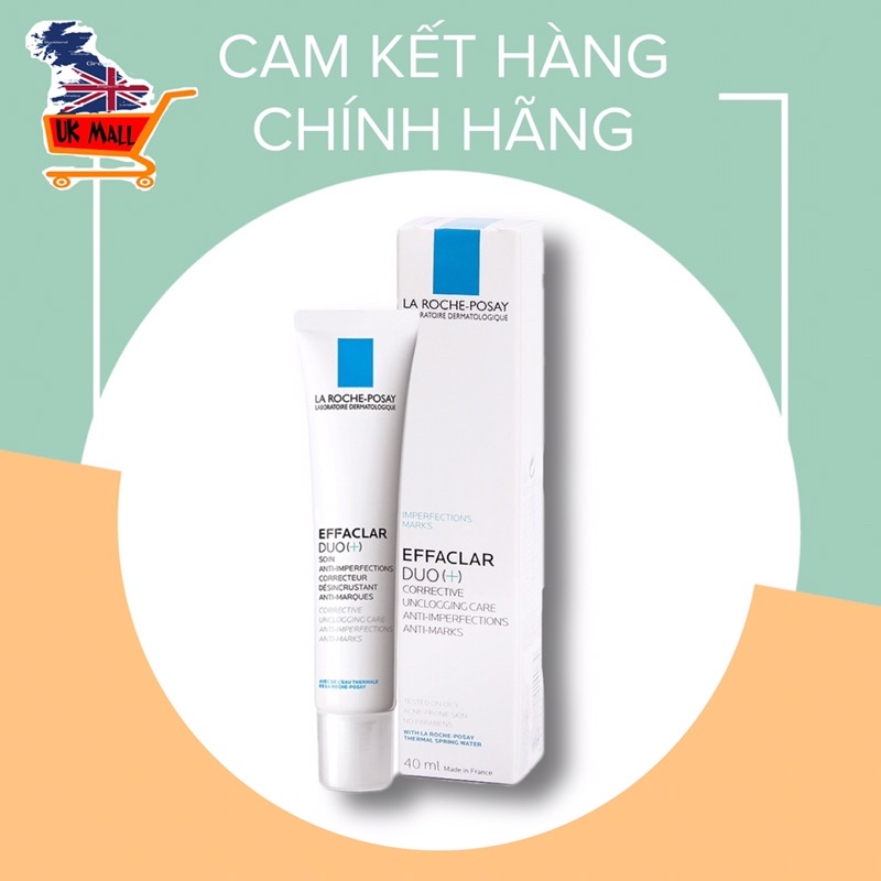 Kem dưỡng da, giúp giảm mụn, thông thoáng lỗ chân lông, ngăn ngừa thâm do mụn La Roche Posay Effaclar Duo+ 15ml