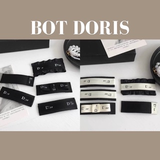 Kẹp tóc ruy băng in chữ kiểu hàn quốc, phụ kiện tóc nữ bot doris