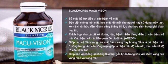 [Hộp lớn 150 viên] Thuốc bổ mắt Blackmores Macu Vision của Úc