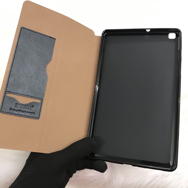 Bao Da Samsung Tab A8 2019 8 Inch T295 Hiệu Lishen Lưng Dẻo Màu Đen
