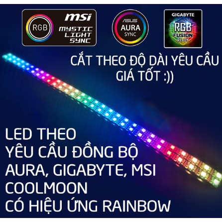 Dây LED Đồng Bộ Main MSI, ASUS, GIGA, ASROCK, COOLMOON - Hiệu Ứng RAINBOW - RGB Và ARGB | WebRaoVat - webraovat.net.vn