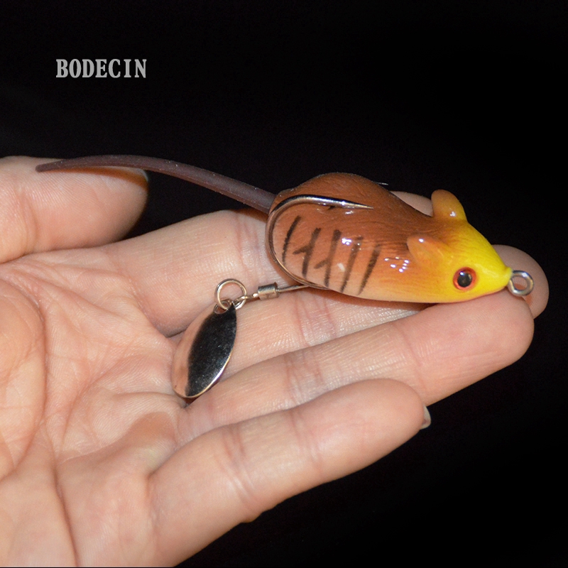 Mồi câu cá giả hình chú chuột 3D 5.5cm 10g