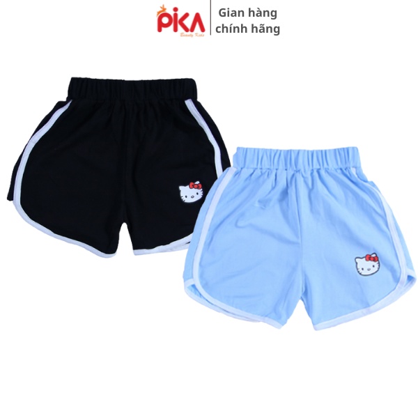 Quần short đùi  -Pika kids - chất liệu 100% cotton kiểu dáng khoẻ khoắn - cho bé gái từ 10-33kg