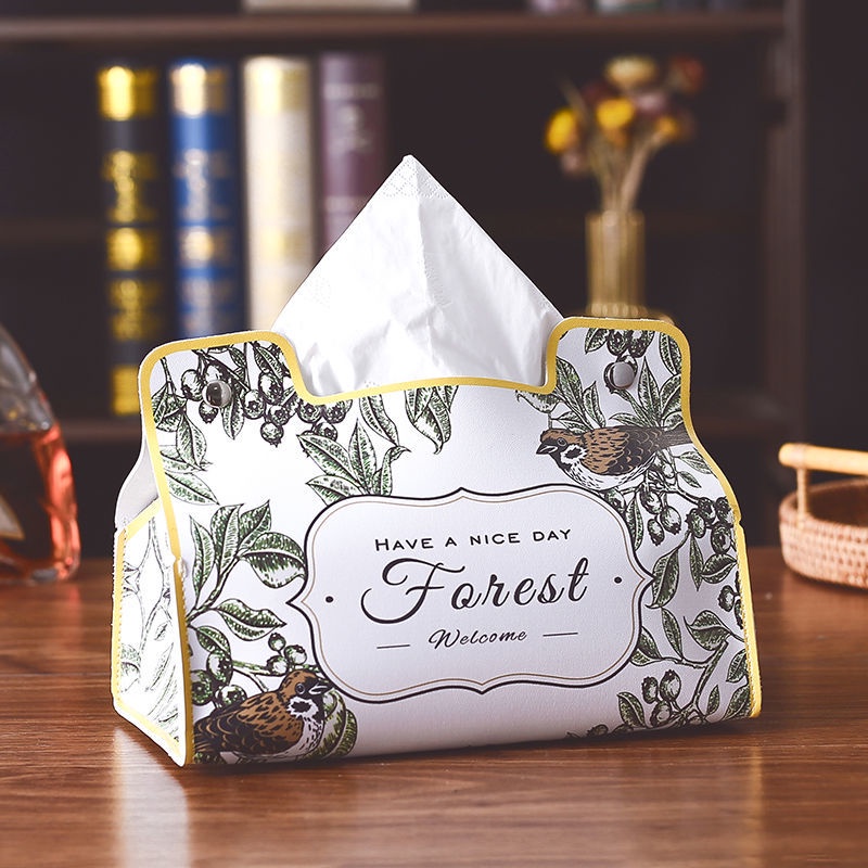 Hộp Đựng Khăn Giấy Bằng Da Cao Cấp Chống Thấm Nước Phong Cách Châu Âu