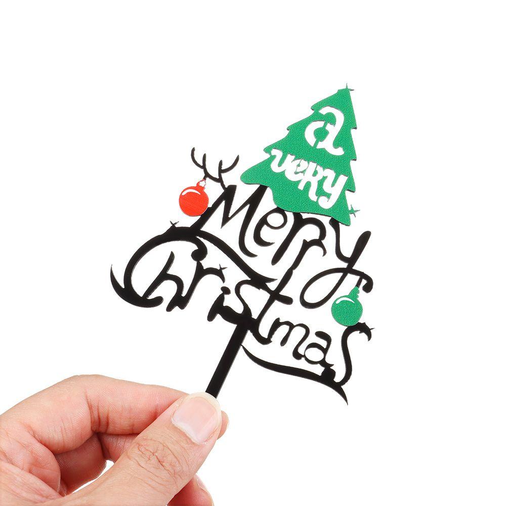 YNATURAL Topper Trang Trí Bánh Kem Hình Giáng Sinh