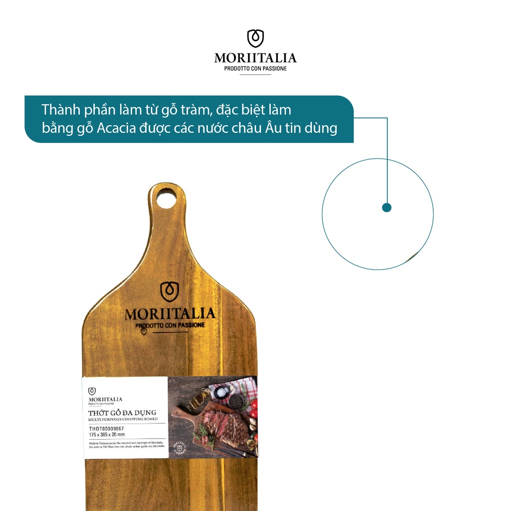Thớt gỗ Moriitalia đa năng tiện dụng kháng khuẩn cao THOT00009867
