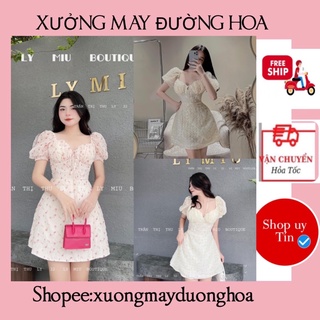 Váy tơ đũi hoa lá 2 màu mặc được nhiều kiểu