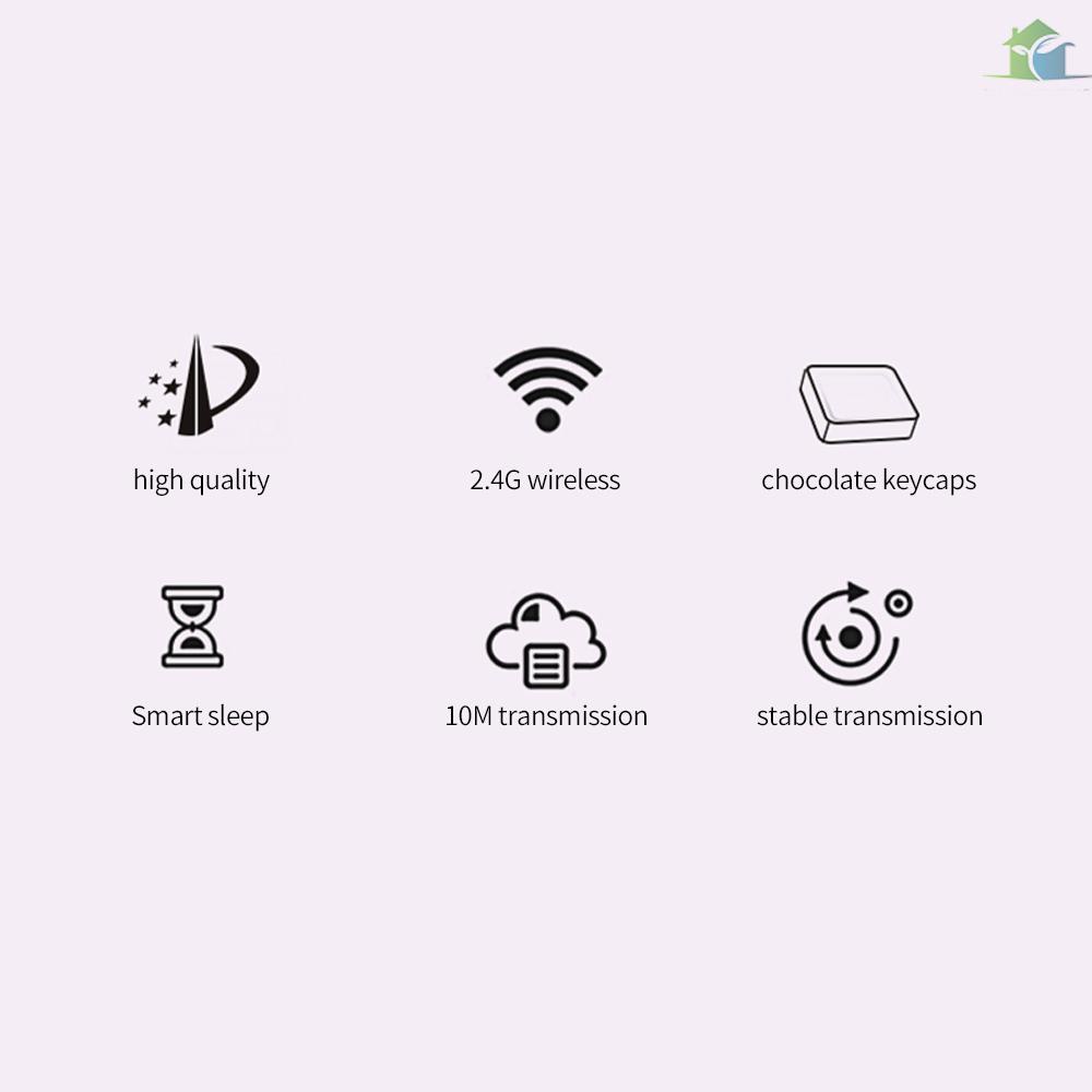 Mới Bộ Bàn Phím + Chuột Không Dây Mofii 666 2.4g 110 Phím Hình Tròn Màu Xanh Dương