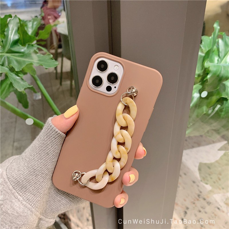 Samsung S8 S8PLUS S9 S9PLUS S10 S10PLUS S7edge S21Ultra S21+ A12 A42 5G A6 A8 2018 A6Plus A6+ Brown marble Bracelet mobile phone case Personalized creative mobile phone protective cover Japanese and Korean style silicone mobile phone anti falling shell