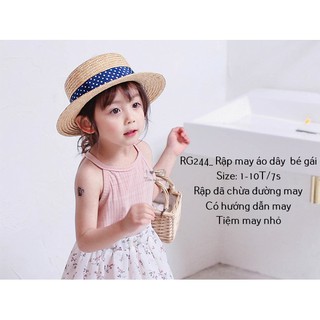 RG244_Rập giấy may áo dây bé gái