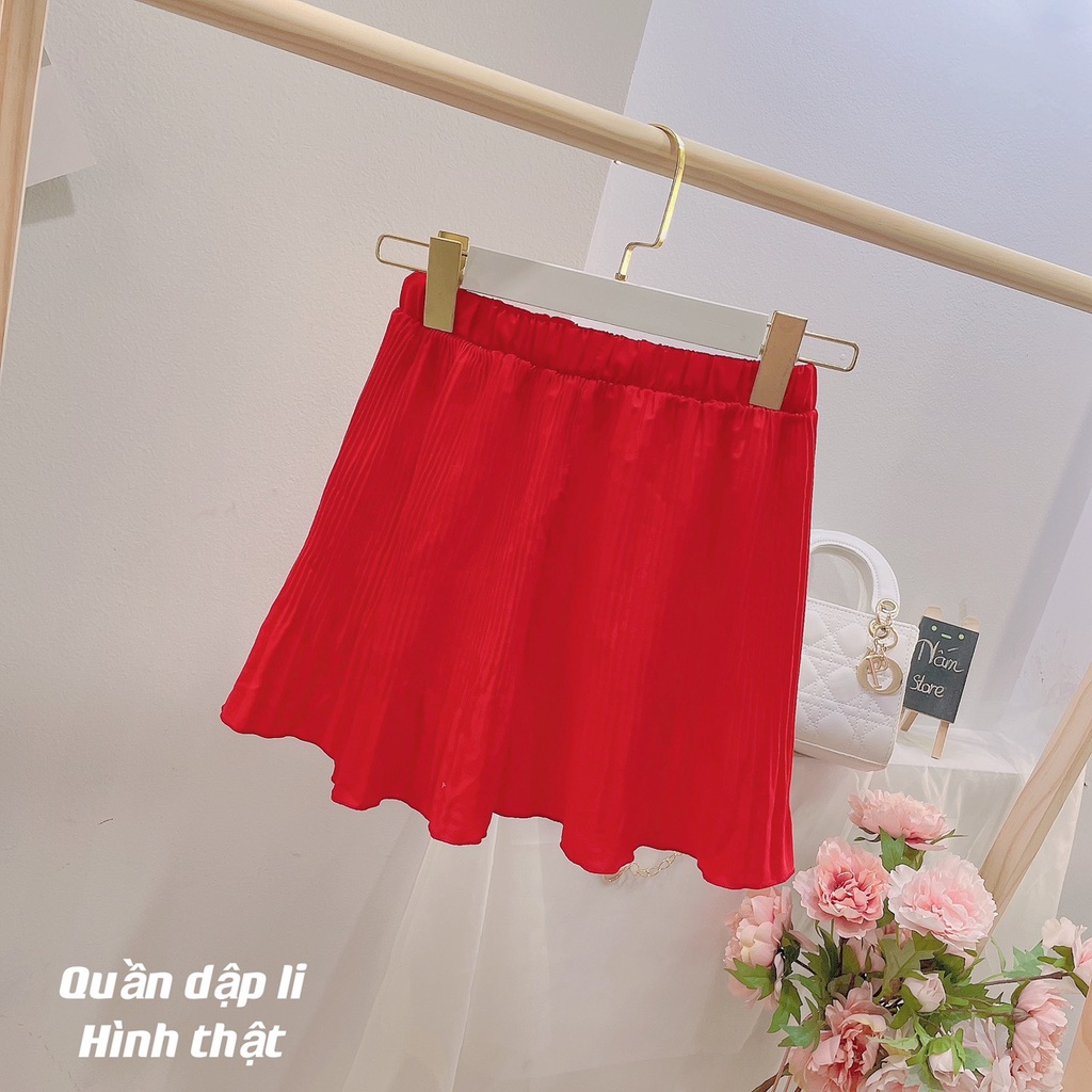 Quần đùi ống rộng nữ xếp ly ngắn đẹp giá rẻ thời trang dễ thương DIOMI