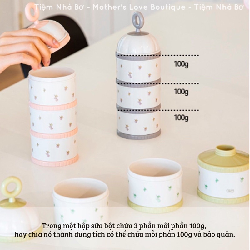 Hộp chia sữa 3 ngăn TGM Hàn Quốc cho bé HOP01