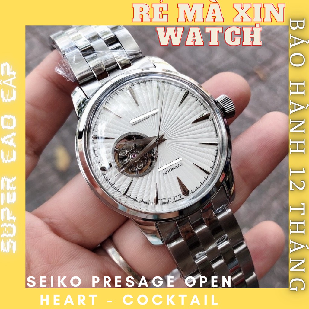 ĐỒNG HỒ NAM SEIKO PRESAGE OPNE-HEART COCKTAIL , SIZE 41MM , DÂY THÉP