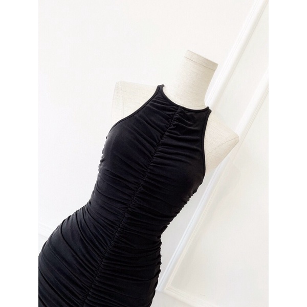 Đầm body nhún con sâu