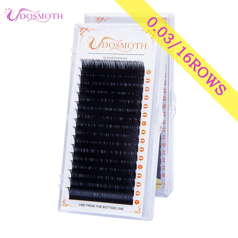 Lông Mi Giả Mềm Mại 0.03 B / C / CC / D 16Rows Chất Lượng Cao