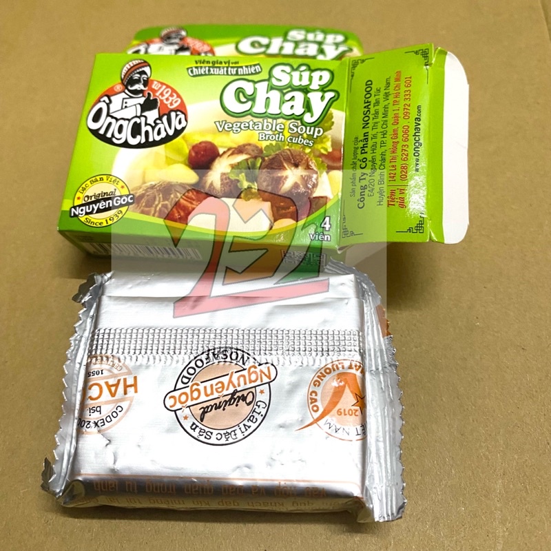 [75g][Súp Chay] Hộp 4 Viên Nén Gia Vị Chà Và