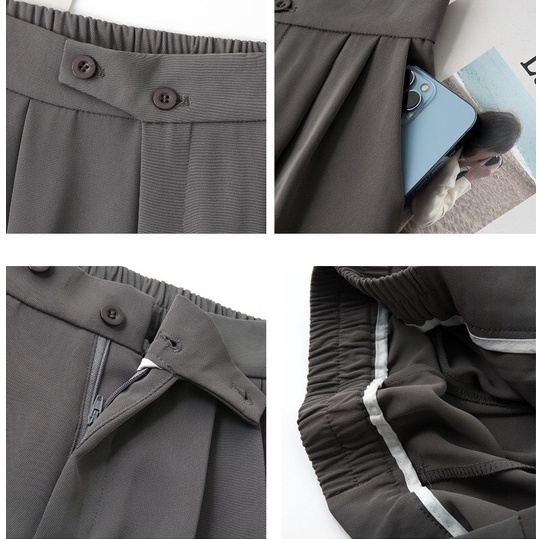 Quần Ống Rộng nữ Cúc Lệch Cạp Cao Chất Ruby Cao Cấp Culottes, mặc đi làm, đi chơi from chuẩn ảnh, chất mịn mát