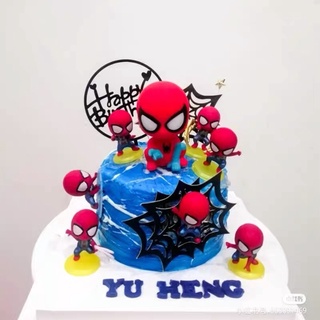 Set 8 siêu nhân mạng nhện trang trí bánh