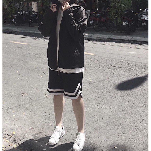 COMBO (Quần short 2v &amp; Áo thun oversize unisex Bo.bui Sài Gòn) form rộng tay lỡ cặp đôi ulzzang 2020 | Valu Store