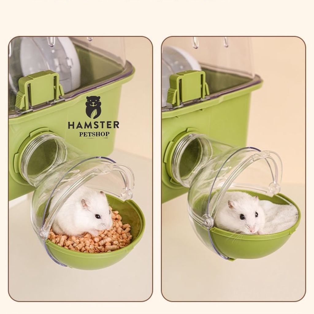 Nhà tắm hình cầu gắn lồng cho hamster, sóc