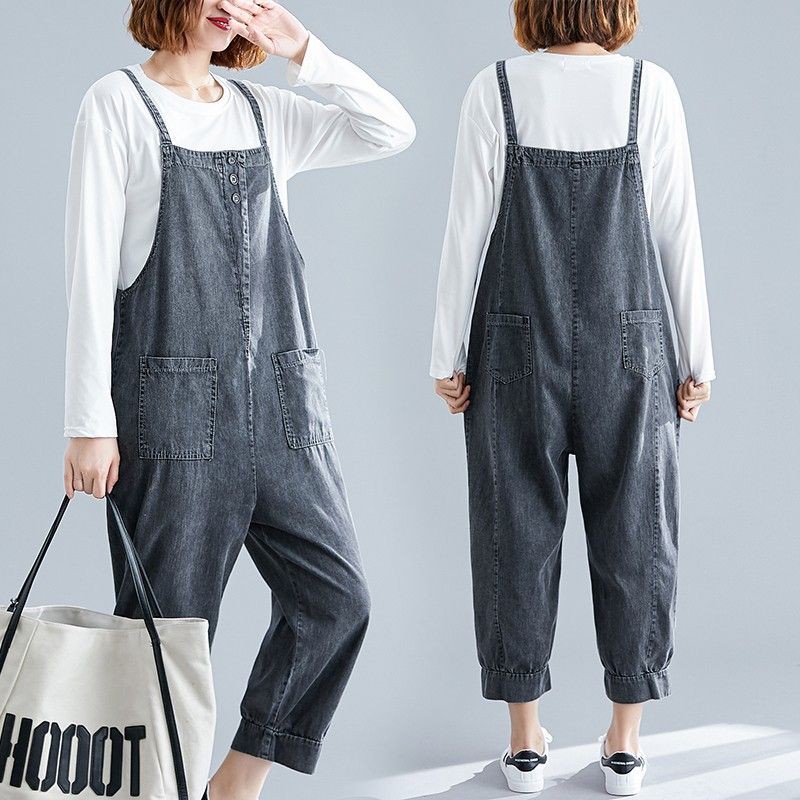 [ORDER] Quần yếm jean nữ bigsize năng động trẻ trung (fit 75kg) - Có ảnh thật