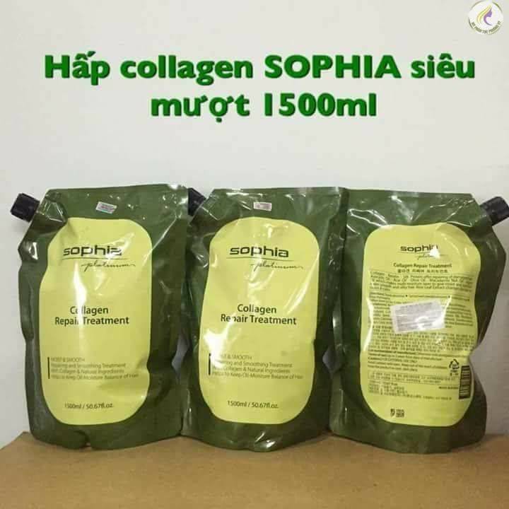 Ủ TÓC  SOPHIA COLLAGEN / KEM Ủ TÓC PHỤC HỒI CHUYÊN NGHIỆP 1000 - 1500ML HÀNG CHÍNH HÃNG