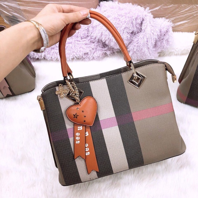 Túi xách công sở kẻ hàng cao cấp