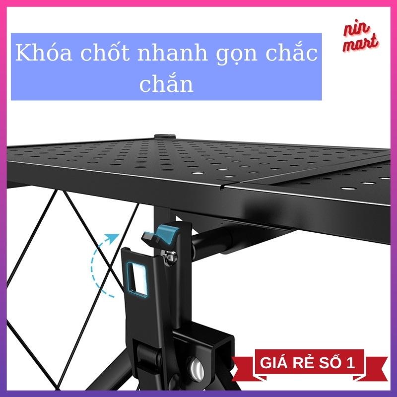 Kệ bếp đa năng gấp gọn Kệ gấp gọn thông minh 5 tầng chắc chắn thép chống rỉ