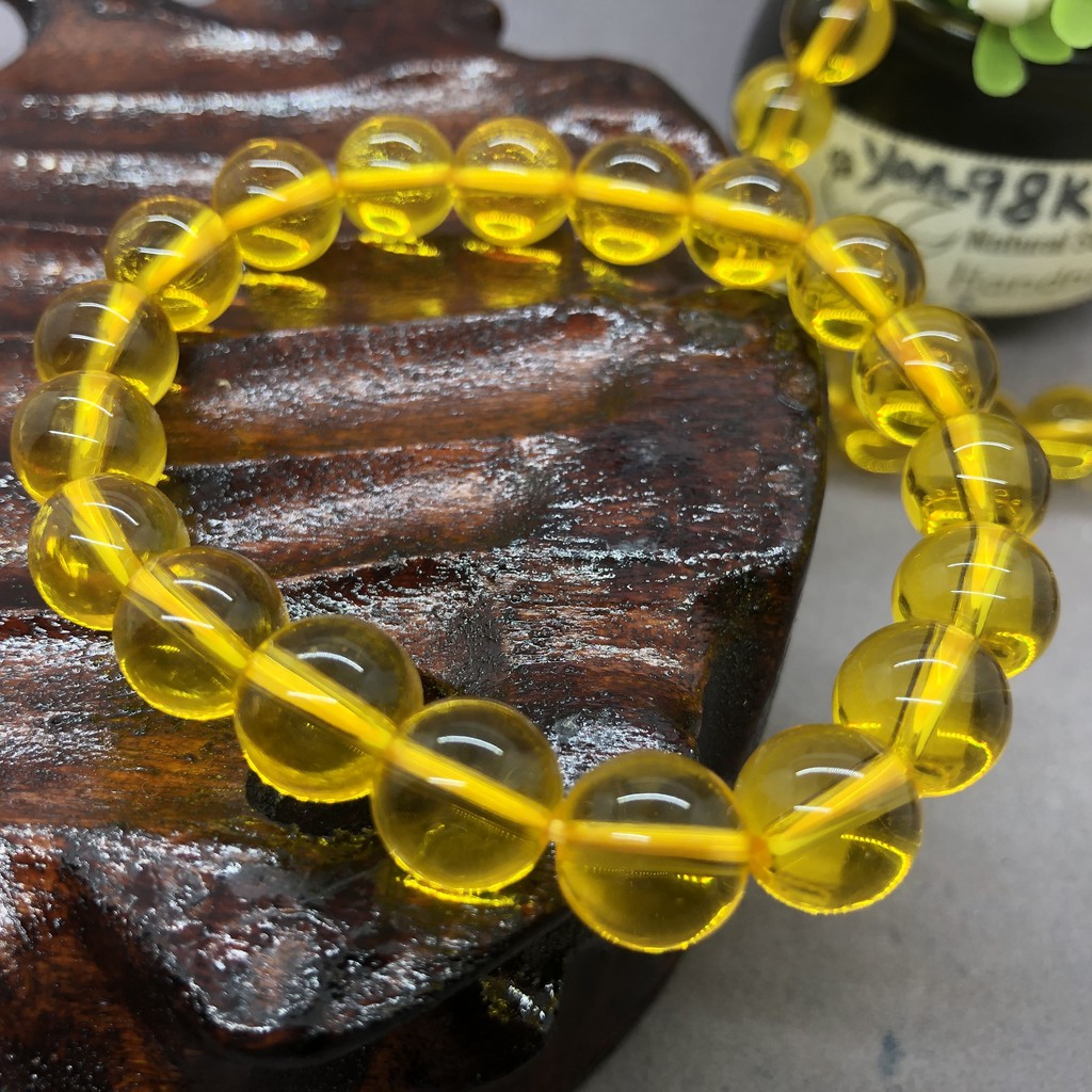 Vòng Tay Chuỗi Hạt Pha Lê Vàng 6 / 8 / 10 / 12mm