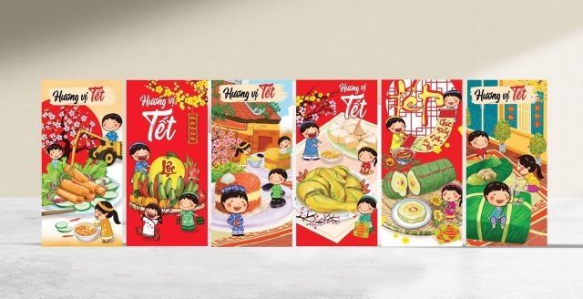 Túi 10 lì xì giấy loại to siêu xinh
