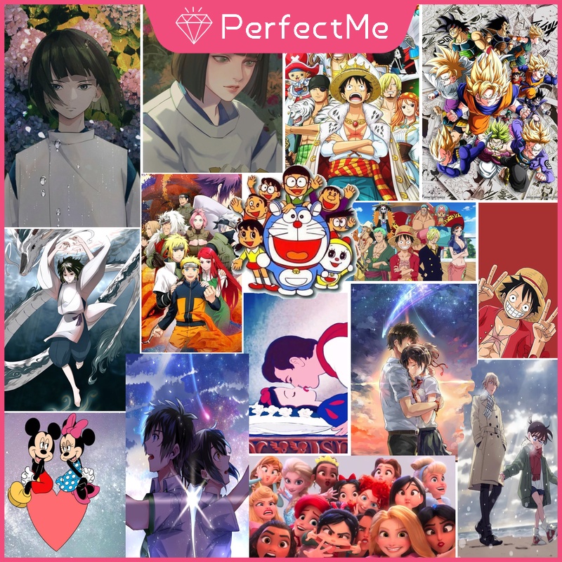 Bộ Tranh Đính Đá 5D Tự Làm 30x40cm Hình Hoạt Hình Anime Trang Trí Nhà Cửa