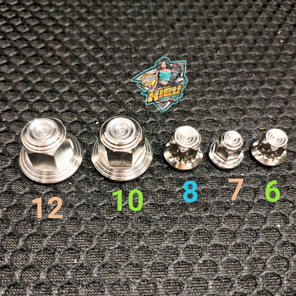 Tán 6li, 8li, 10li, 12li Phay Kiểu Thái Thích Hợp Gắn Các Vị Trí Trên Xe - Giá Bán 1 con