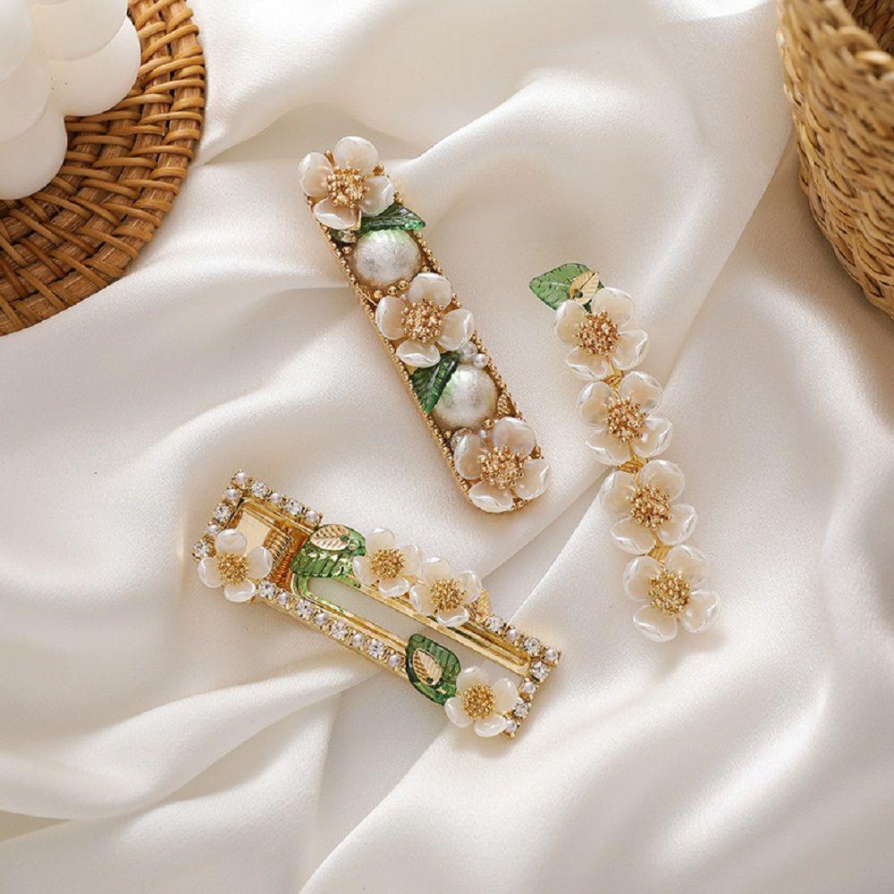 CACTU Kẹp Tóc Trang Sức Hình Lá Xanh Ngọt Ngào Cho Cô Dâu 1 Cái